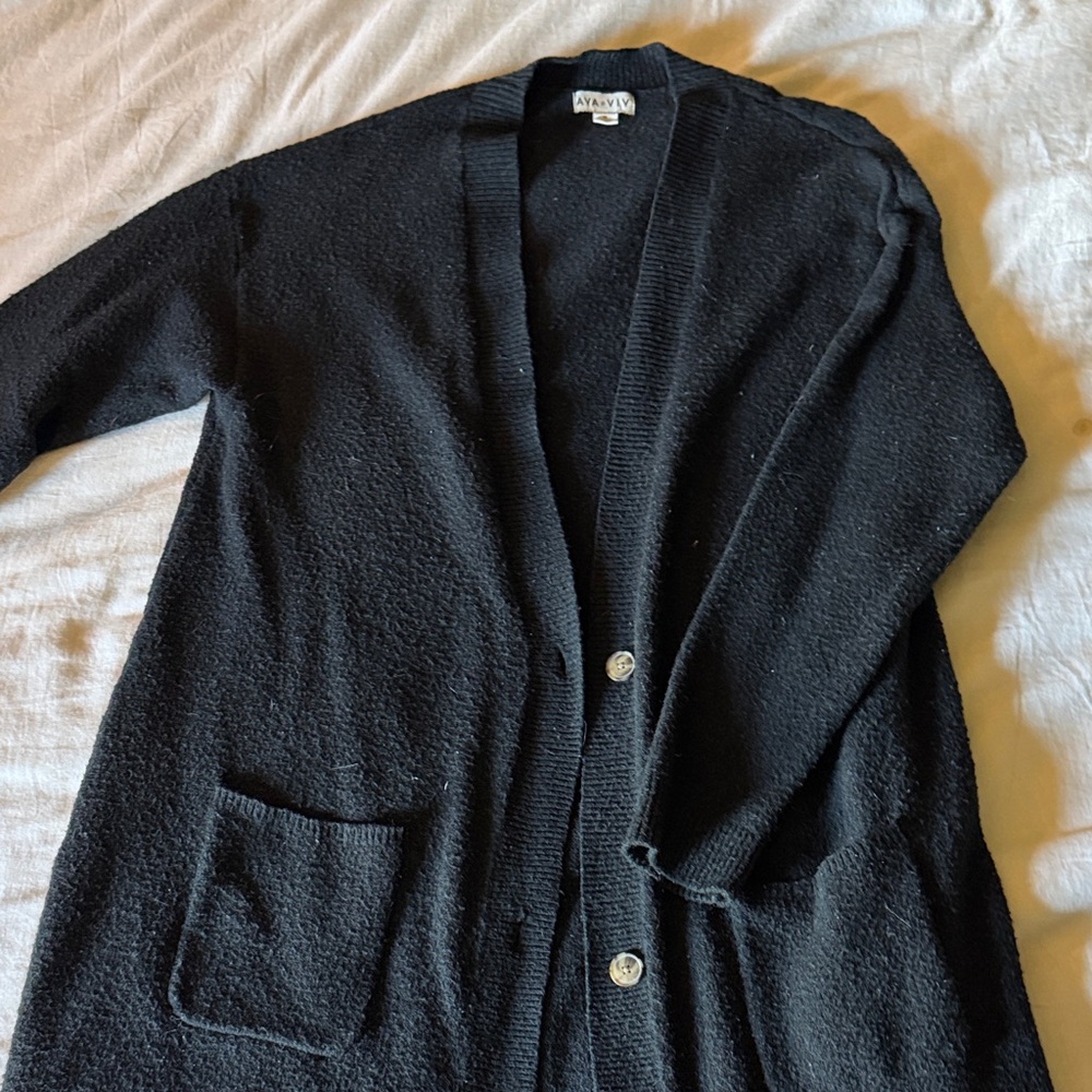 Ava & Viv 1x Black Cardigan Sweater